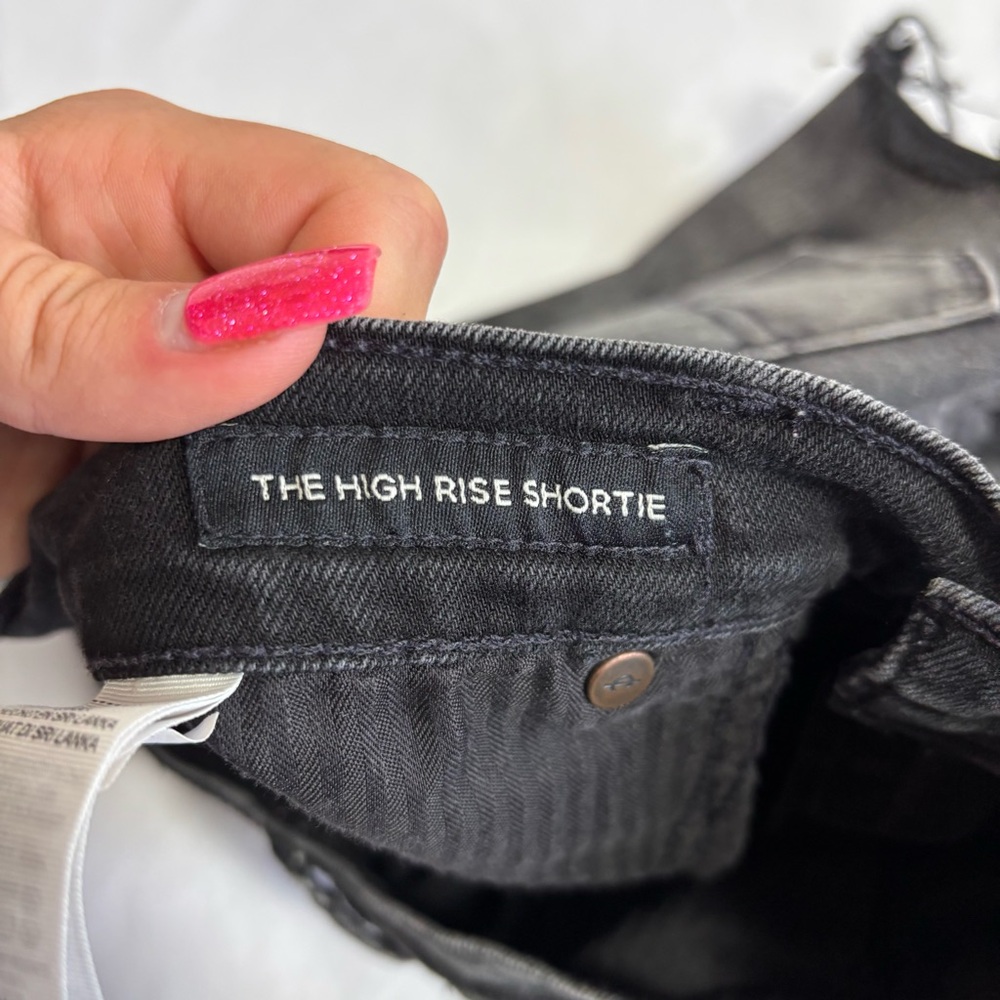 Lucky brand black distressed denim shorts - Picture 6 of 7